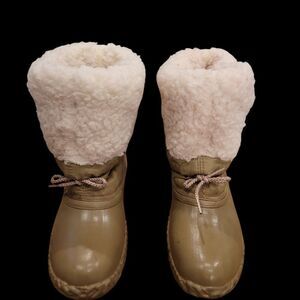 Winter faux fleece waterproof boots